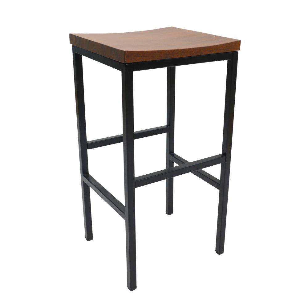 Aileen 30" Barstool - Chestnut/Black. Picture 4