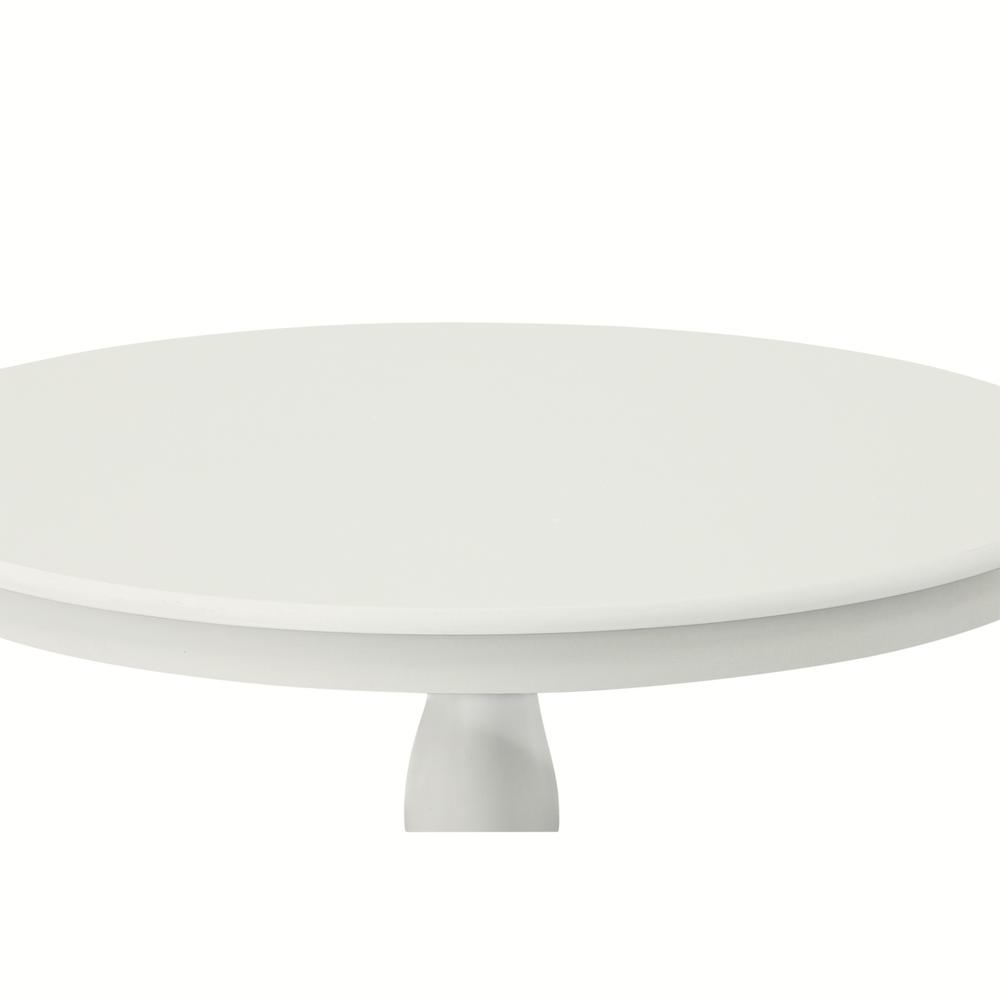 Fairview 42" Round Pedestal Dining Table - White. Picture 2
