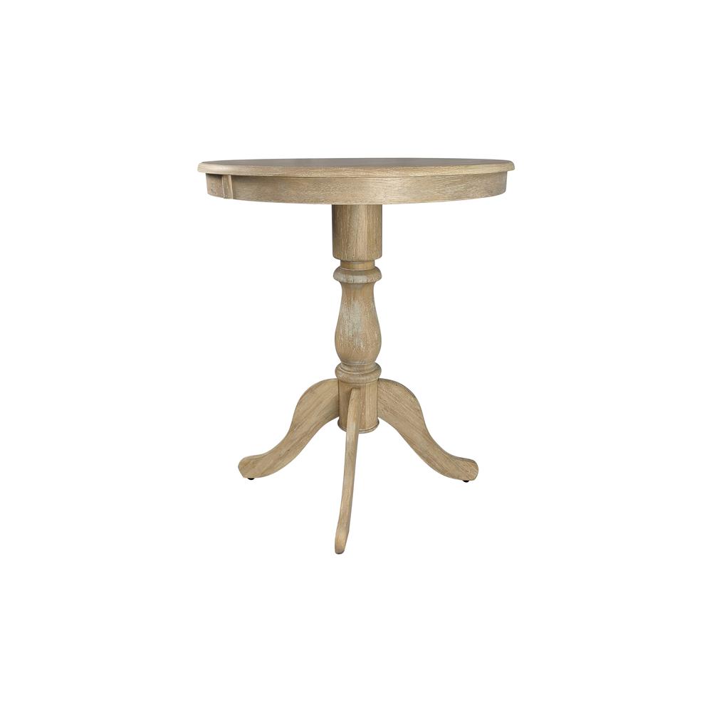 Fairview 30" Round Pedestal Bar Table - Natural Driftwood. Picture 2
