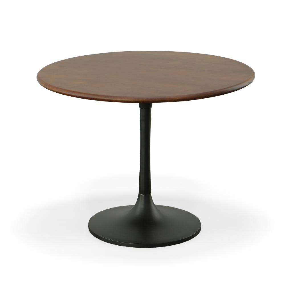 Alden Wood Top 36" Round Dining Table - Elm/Black. Picture 3