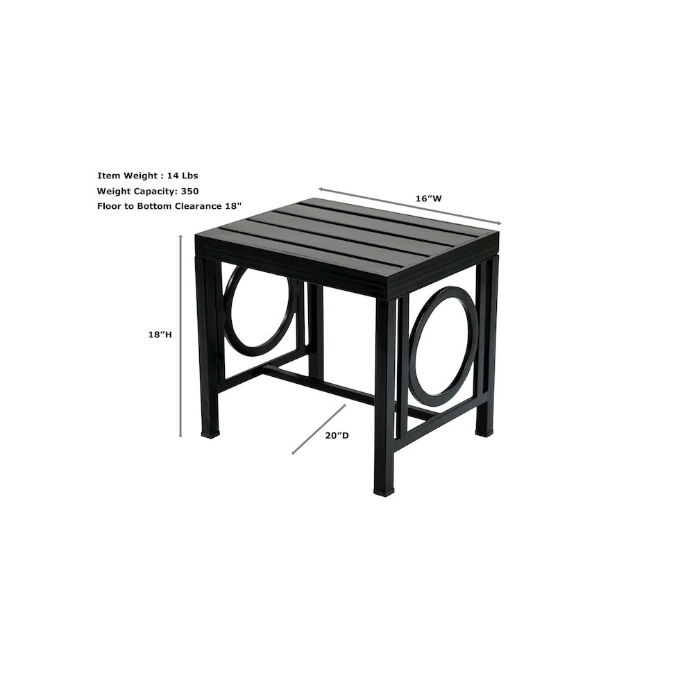 Grammercy Outdoor Chair and Side Table - White. Picture 6