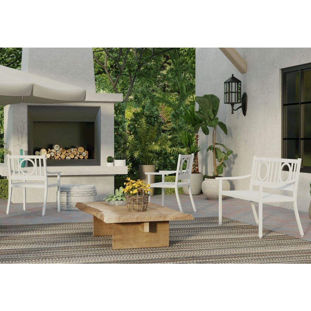 Grammercy Outdoor Chair - White. Picture 3