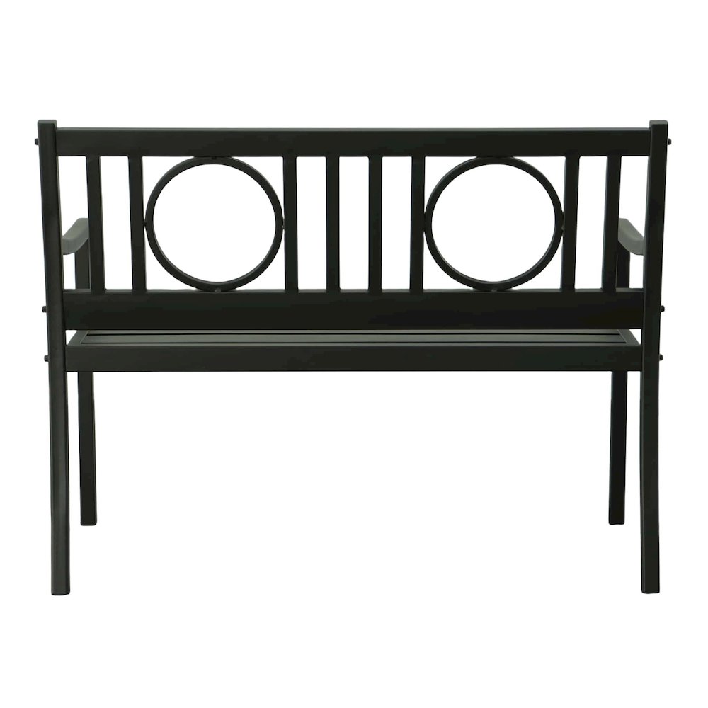 Gramercy Outdoor Bench and Side Table - Black. Picture 5