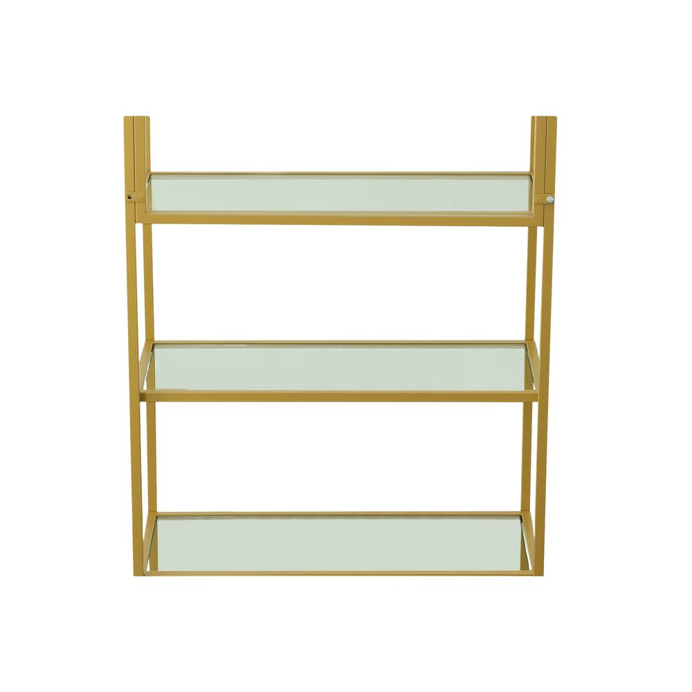 Palmer 5-Tier Glass Shelf Bookcase - Gold. Picture 4