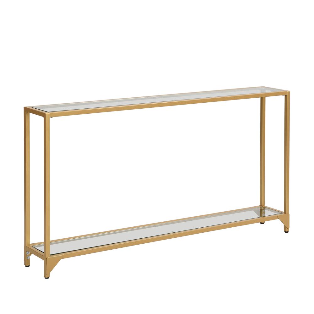 Graydon Slim Console Table - Gold. Picture 1
