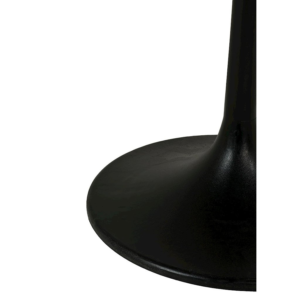 Enzo 30" Round Marble Top Dining Table - Black Top - Black Base. Picture 2