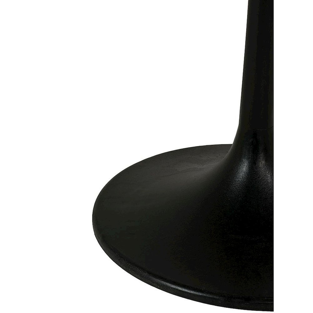 Enzo 40" Round Marble Top Dining Table - Black Top - Black Base. Picture 2