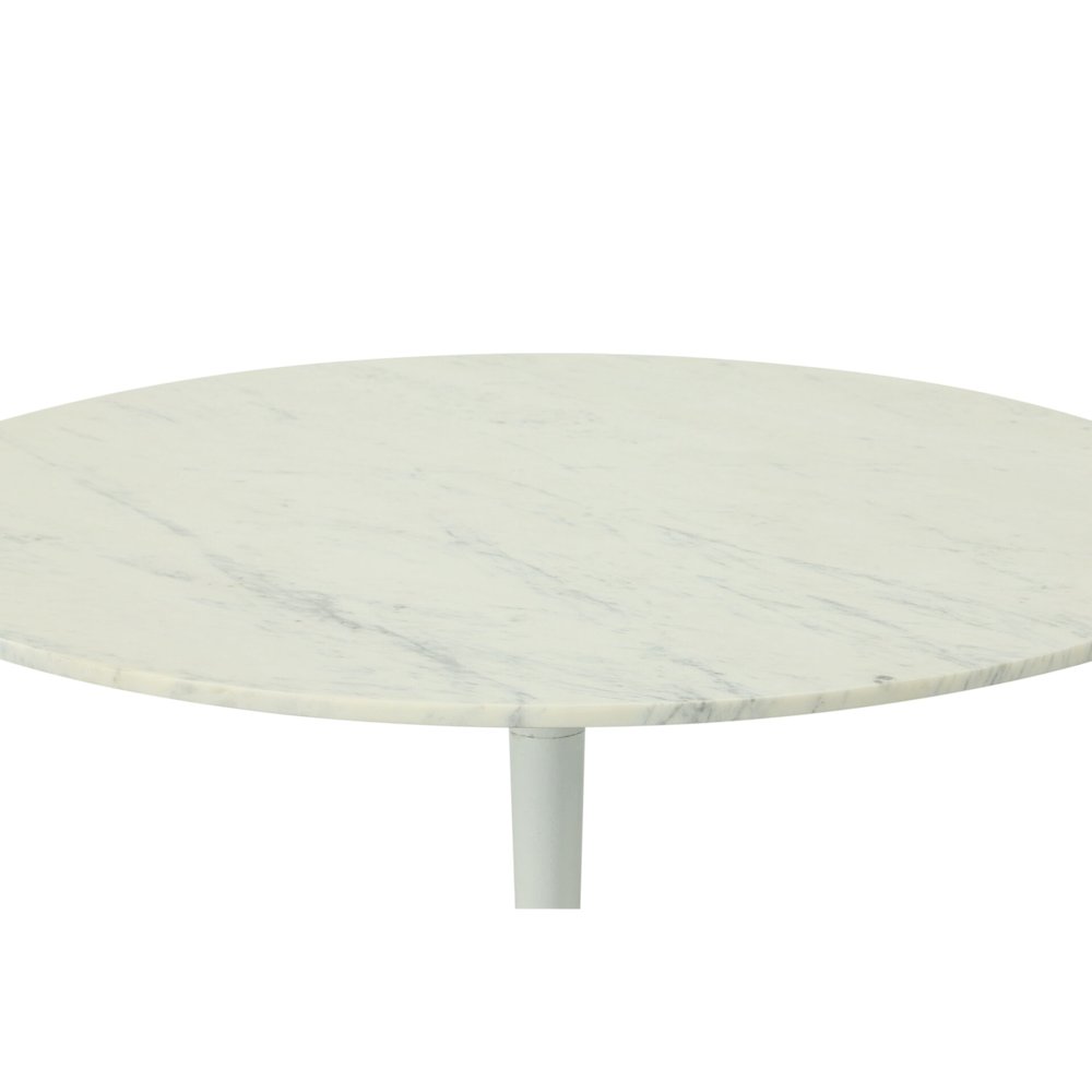 36" Round Marble Top Dining Table and 4 Julia Tufted Back Upholstered Chairs. Picture 2