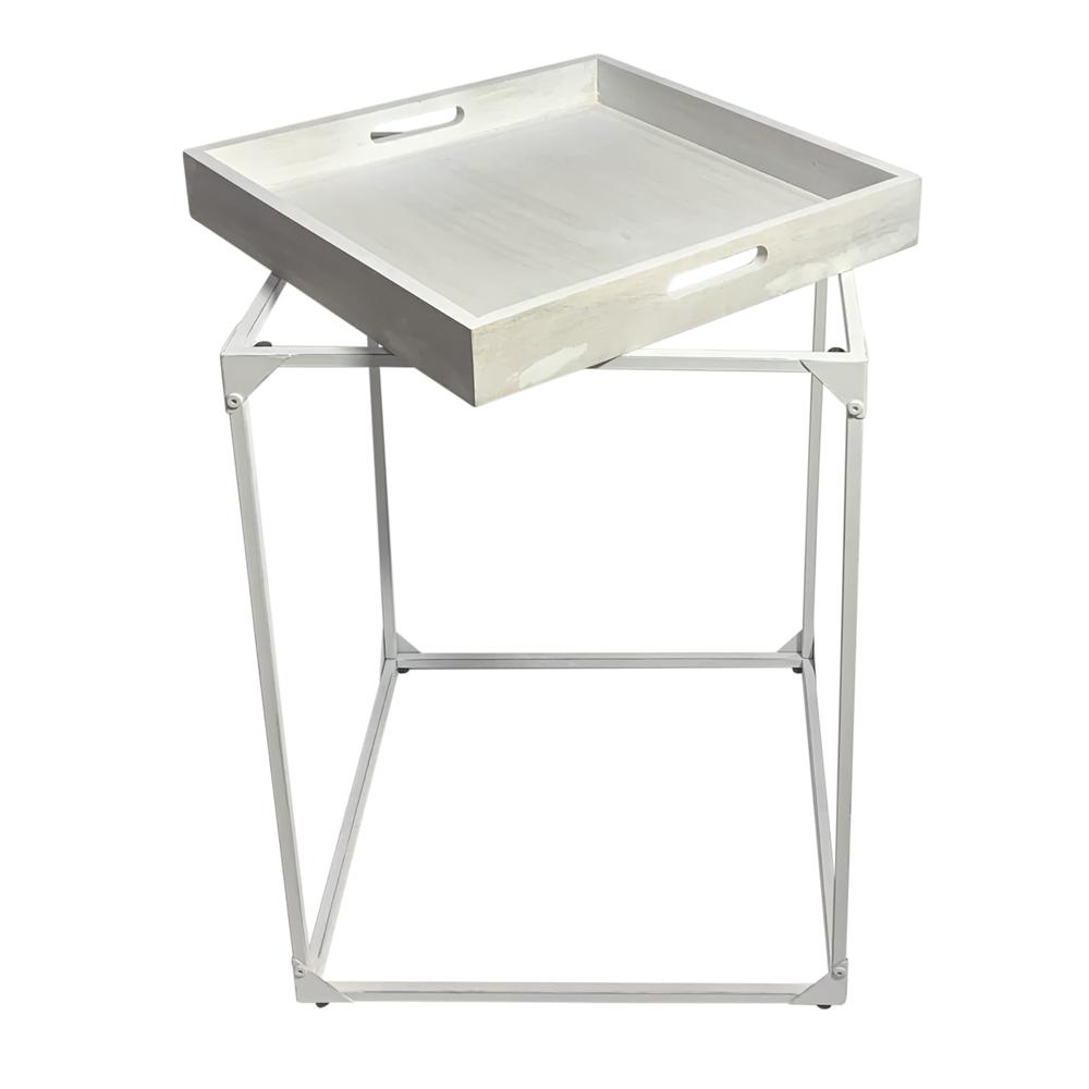 Cooper Tray Table - Whitewash. Picture 4