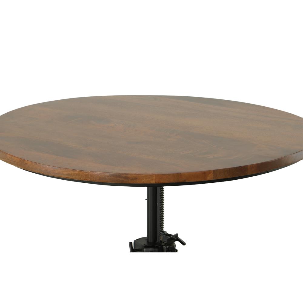 Bentley Adjustable Crank Table - Chestnut Top - Black Base. Picture 2