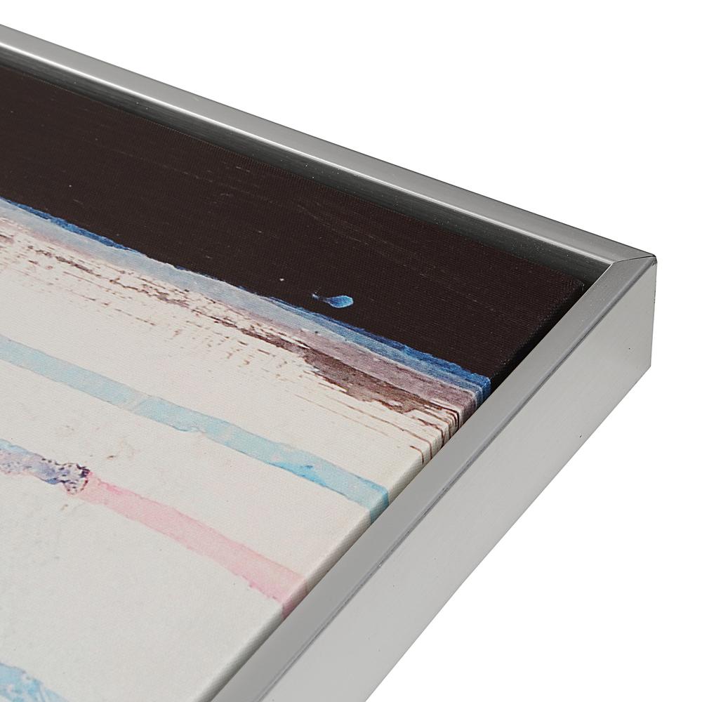 Rainy Forest Abstract Wall Art - Medium - Multicolor - Silver Frame. Picture 2