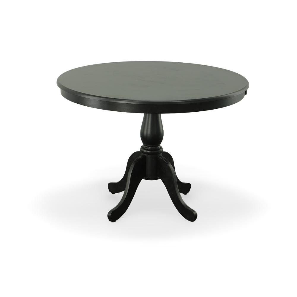 Fairview 42" Round Pedestal Dining Table - Antique Black. Picture 1