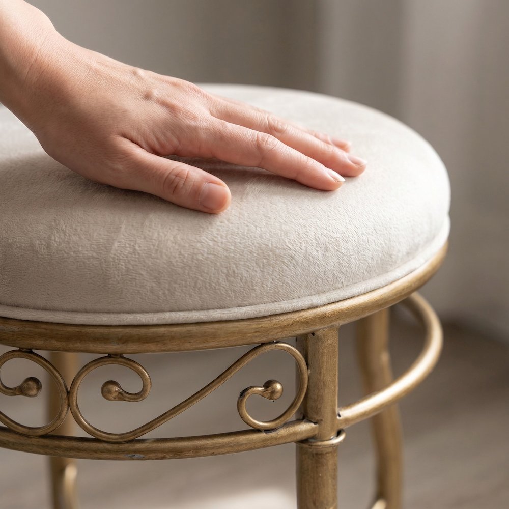 Victorian Vanity Stool - Bronze. Picture 3