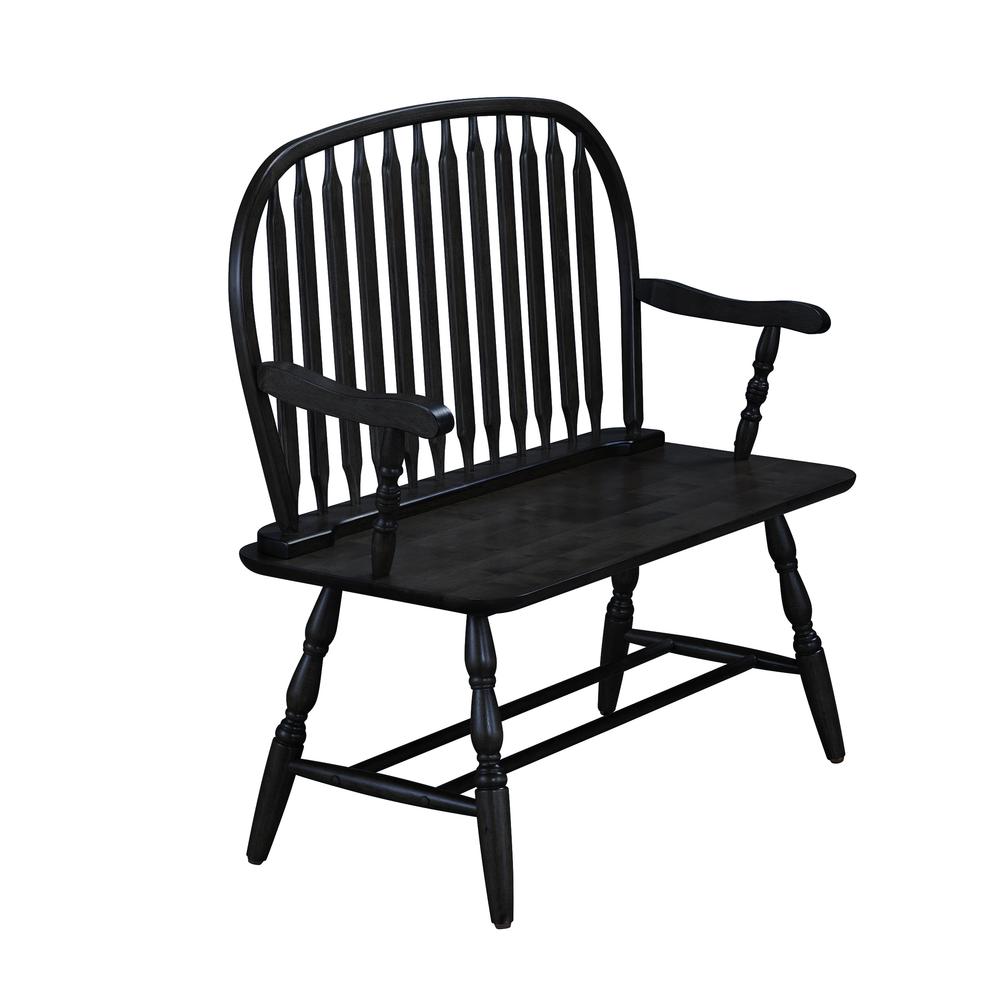 Windsor Bench - Antique Black. Picture 2