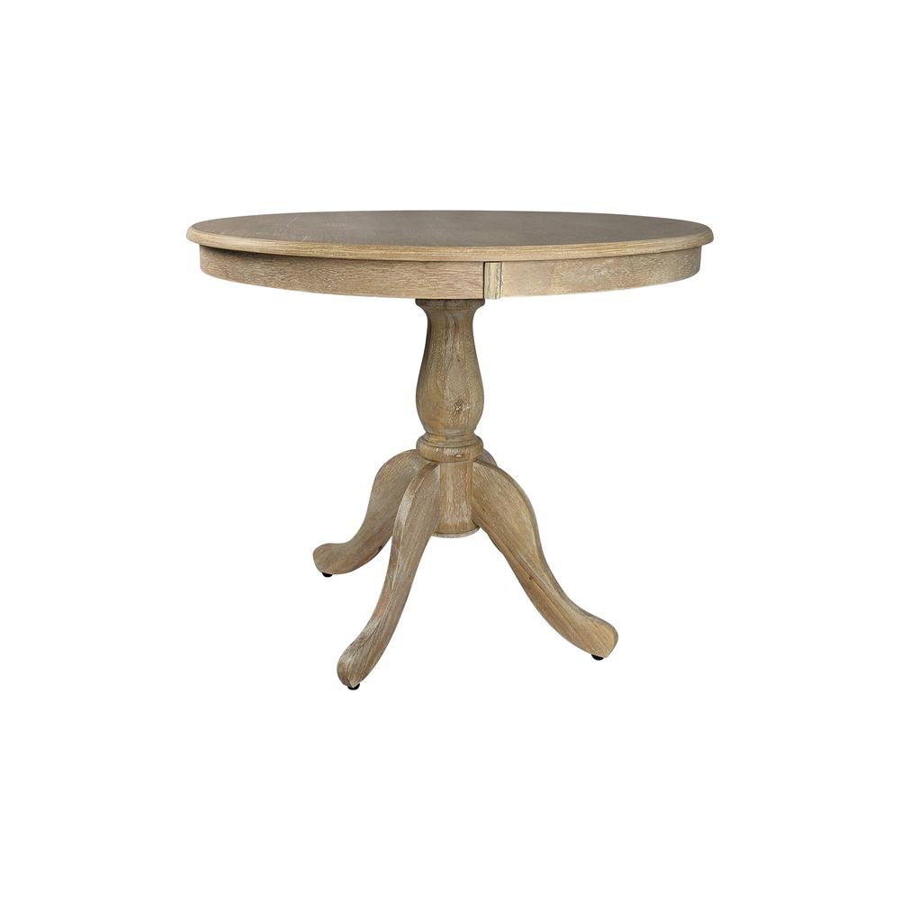 Fairview 36" Round Pedestal Dining Table - Natural Driftwood. Picture 3
