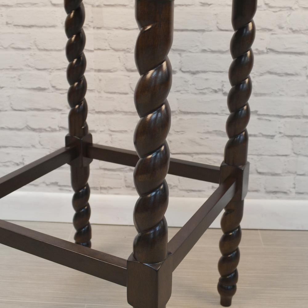 Remick 30" Barstool - Espresso - Linen Upholstery. Picture 7