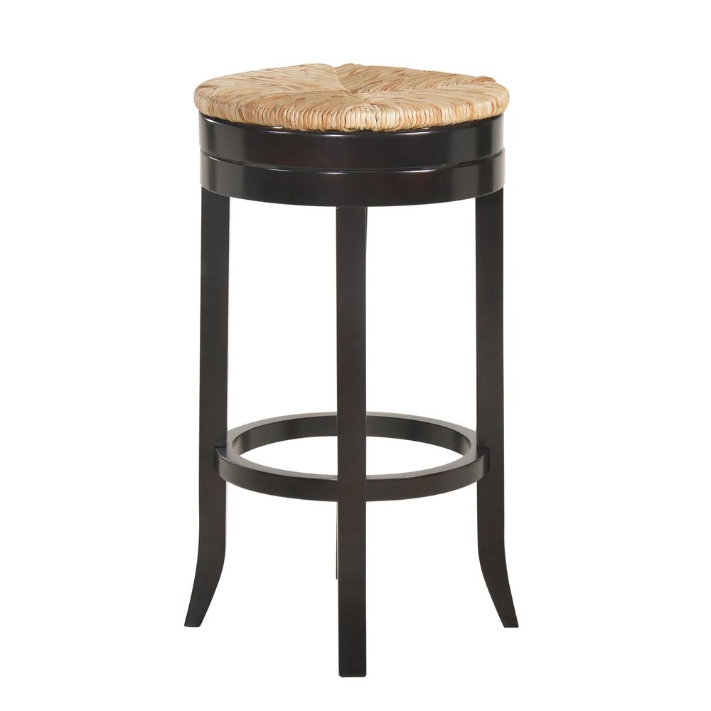Irving 30" Swivel Rush Seat Barstool - Espresso. Picture 2