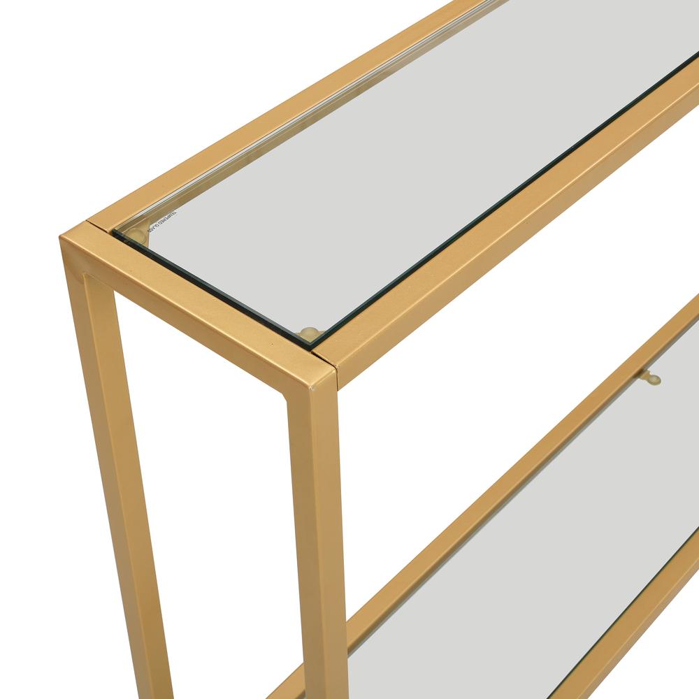 Graydon Slim Console Table - Gold. Picture 3