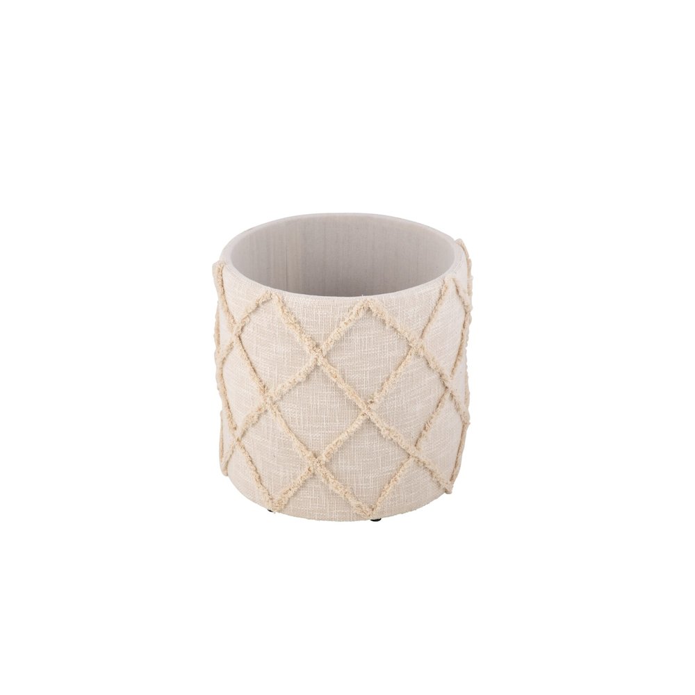 Handwoven Eros X Solid Fabric Storage Ottoman. Picture 5