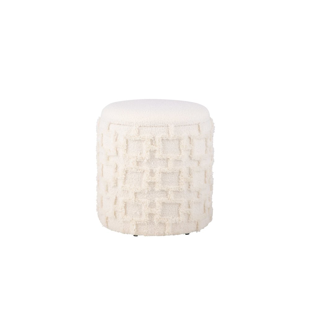 Handwoven Morpheus Solid Fabric Storage Ottoman. Picture 2
