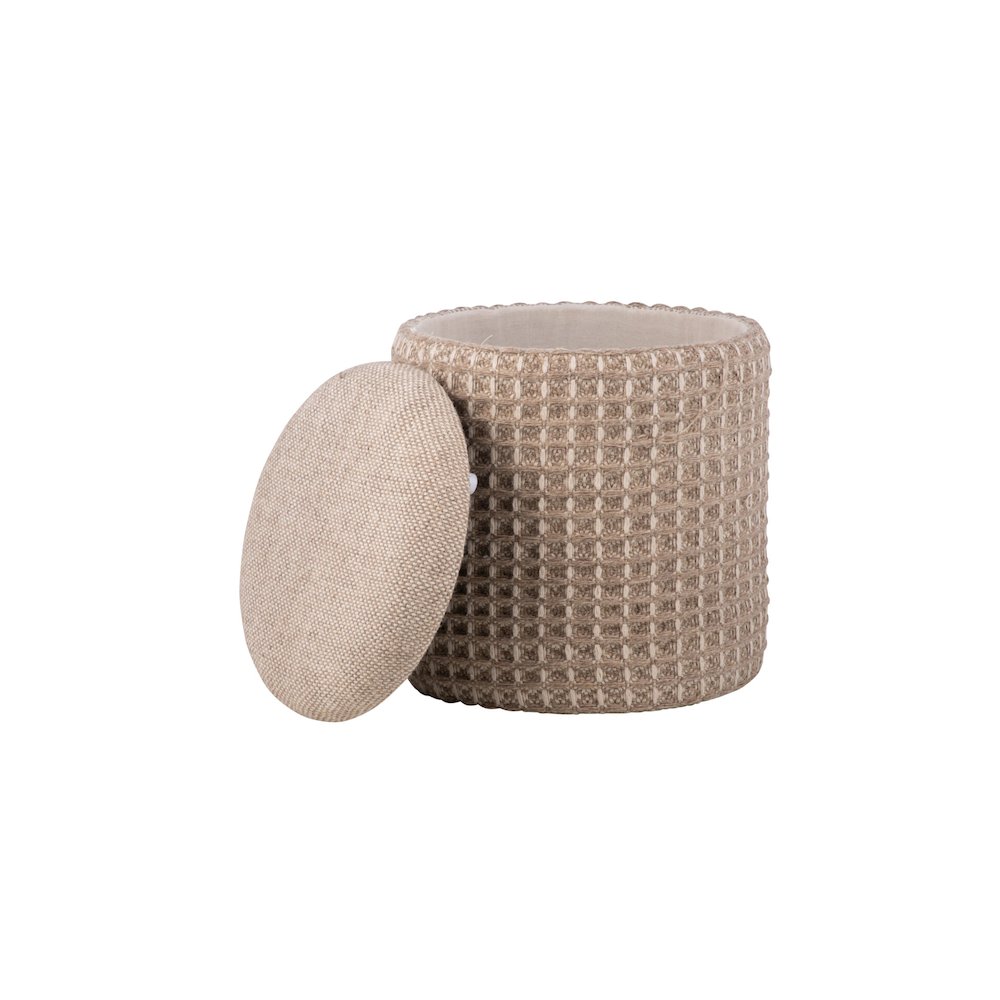 Handwoven Plutus Tuape Waffle Storage Ottoman. Picture 1