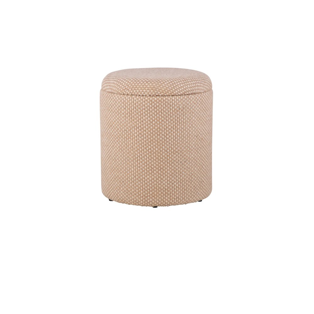 Handwoven Apollo Jute Check Storage Ottoman. Picture 2