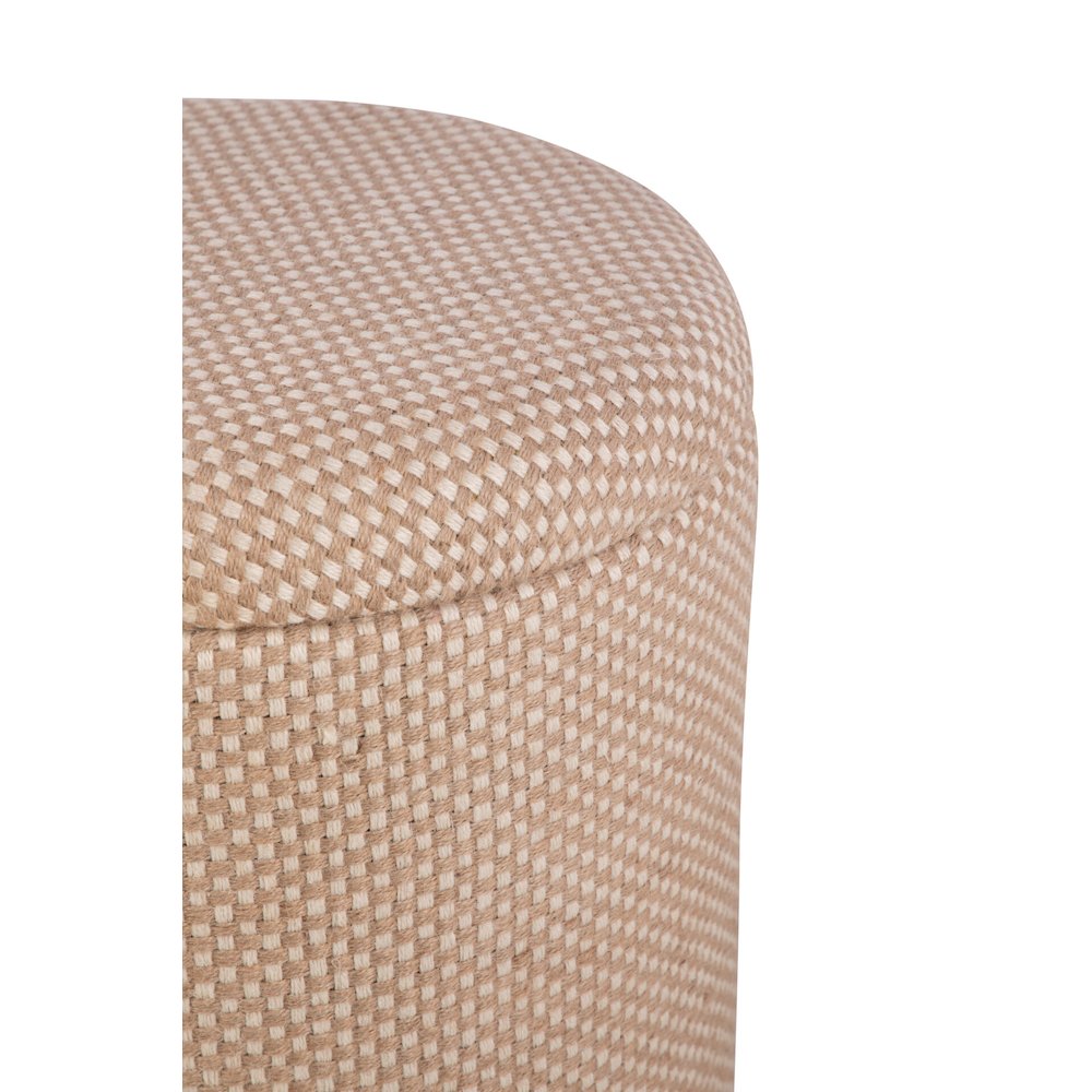 Handwoven Apollo Jute Check Storage Ottoman. Picture 6