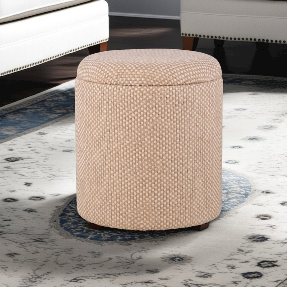 Handwoven Apollo Jute Check Storage Ottoman. Picture 8