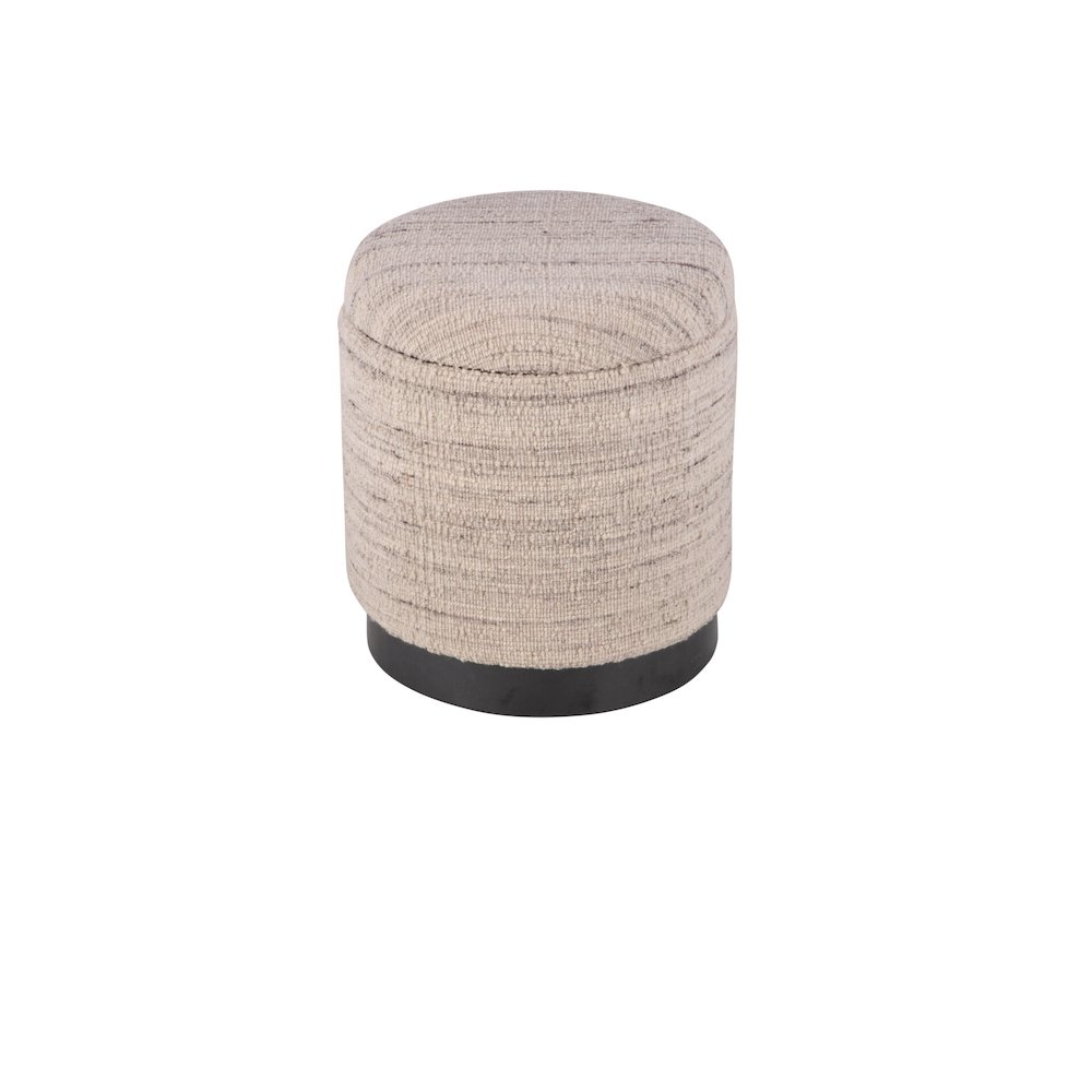 Handwoven Triton Matte Black Base Storage Ottoman. Picture 3