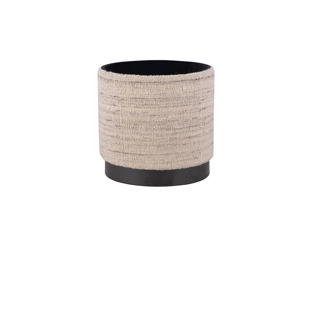 Handwoven Triton Matte Black Base Storage Ottoman. Picture 4