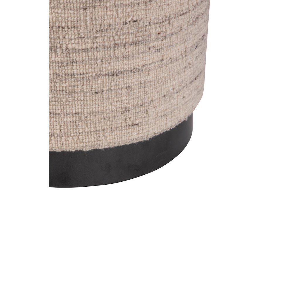 Handwoven Triton Matte Black Base Storage Ottoman. Picture 7