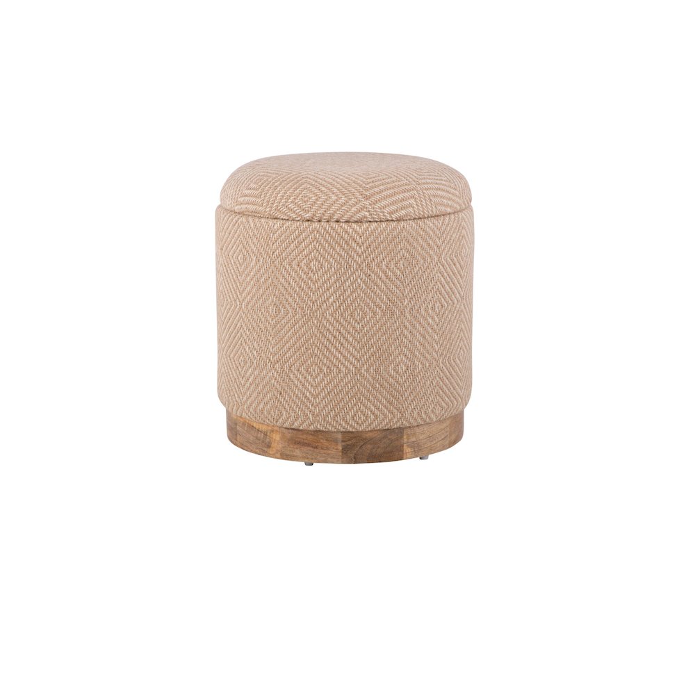 Handwoven Hesperus Diamond Juste Storage Ottoman. Picture 2