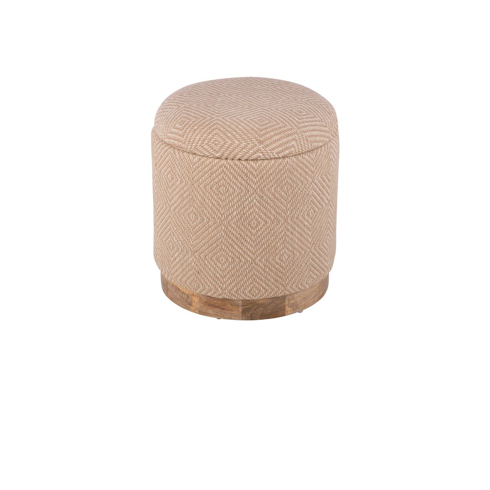 Handwoven Hesperus Diamond Juste Storage Ottoman. Picture 3