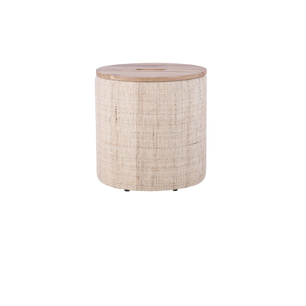 Handwoven Nereus Wood Top Storage Ottoman. Picture 3