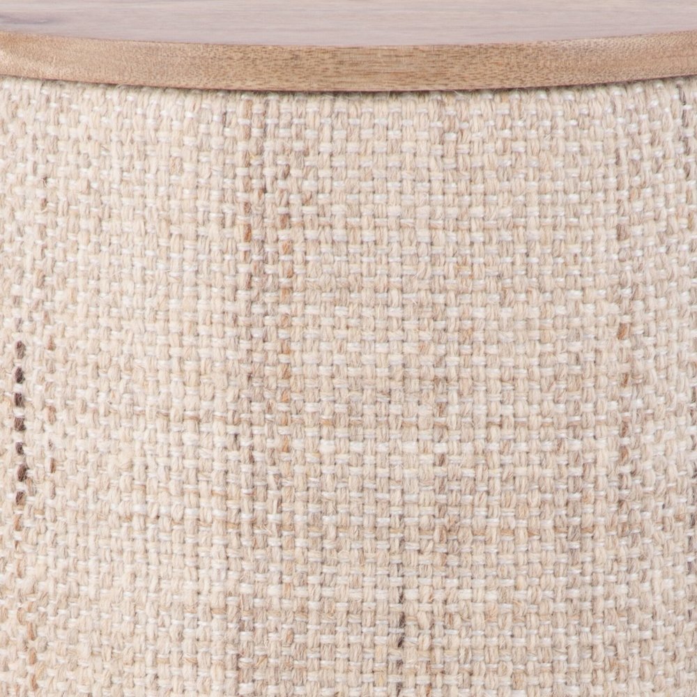 Handwoven Nereus Wood Top Storage Ottoman. Picture 7
