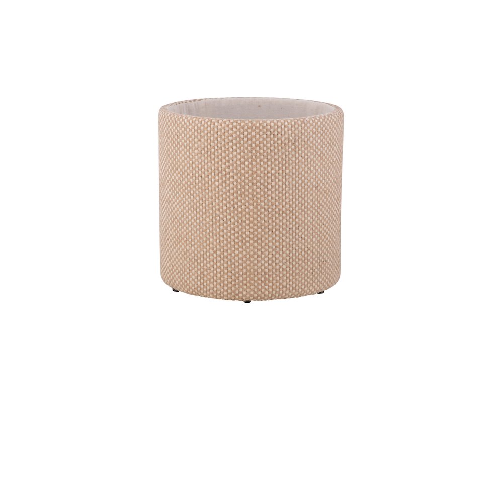 Handwoven Zeus Jute Check Wood Top Storage Ottoman. Picture 5