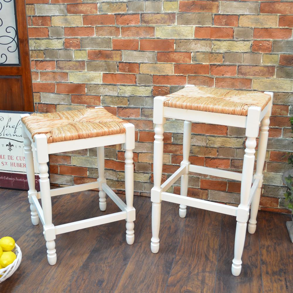 Hawthorne 24" Counter Stool - Antique White. Picture 4