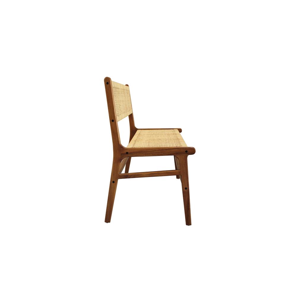 Leana Rattan Bench - Caramel. Picture 3