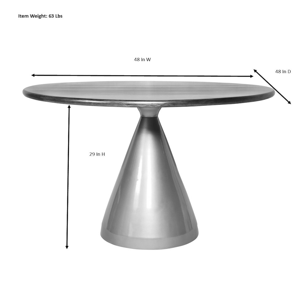 Gio 48" Pedestal Dining Table and 4 Laurant Upholstered Dining Chairs. Picture 12