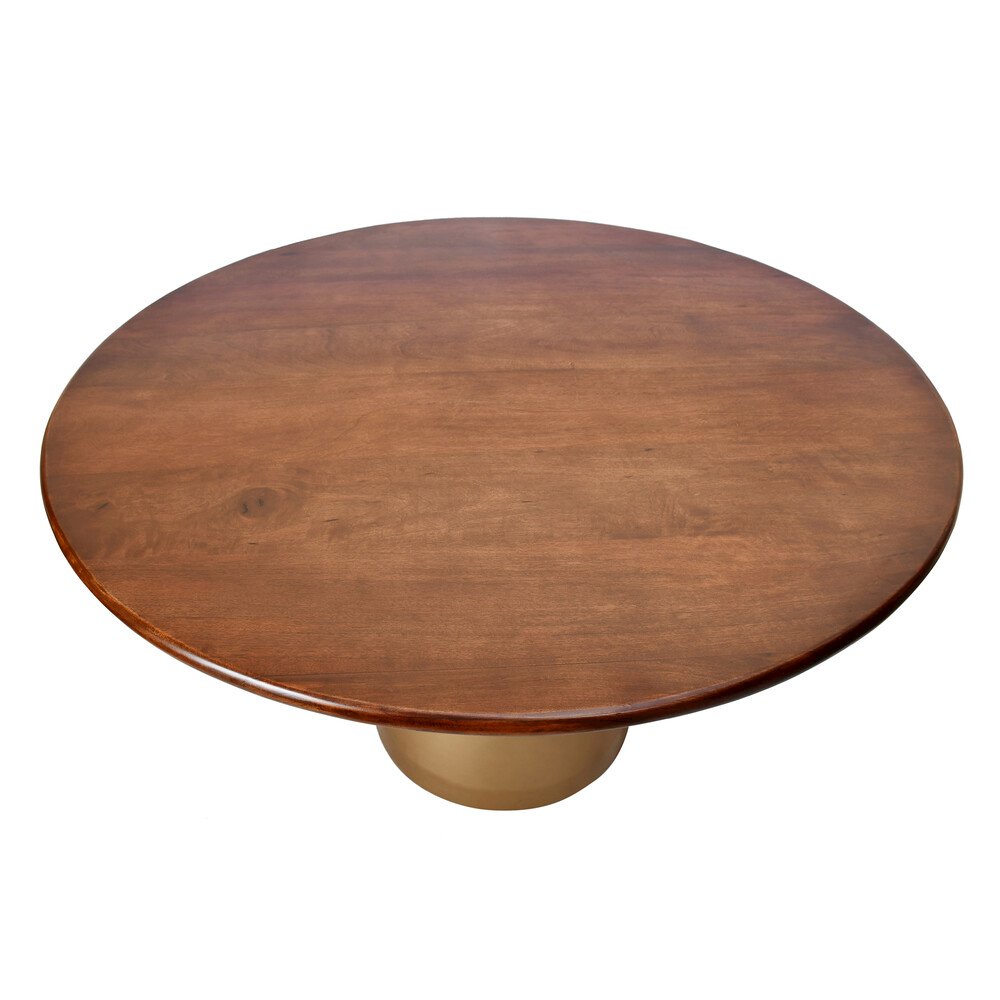 Gio 48" Pedestal Dining Table and 4 Laurant Upholstered Dining Chairs. Picture 6