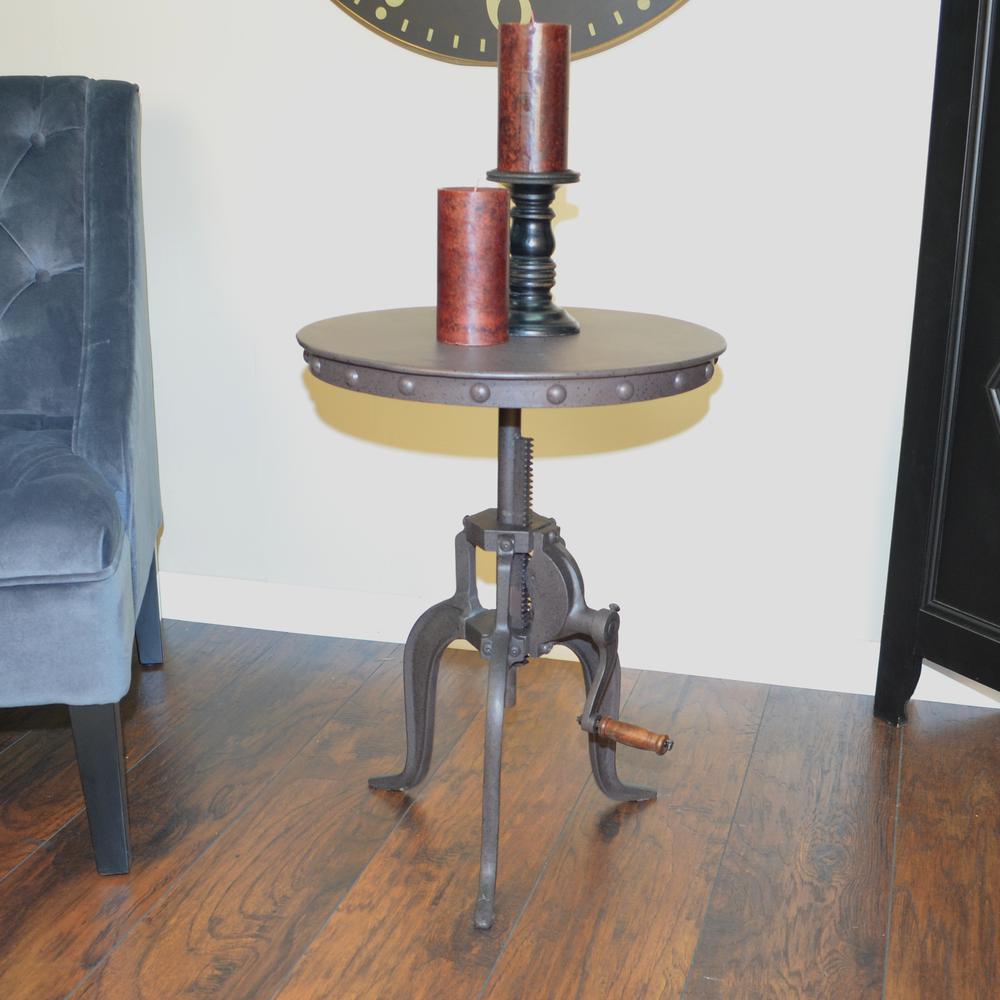 Regan Adjustable Accent Table - Industrial. Picture 6