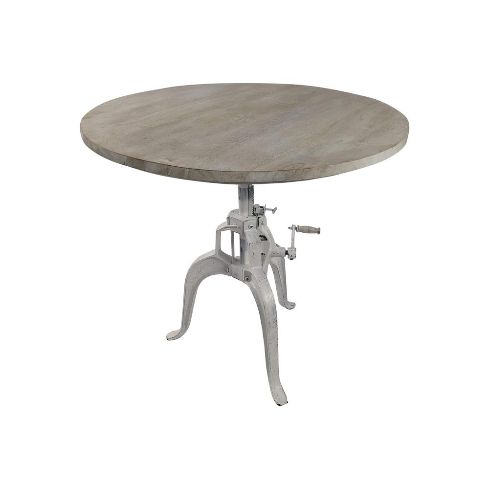 Bentley Adjustable Crank Table - Whitewash. Picture 2