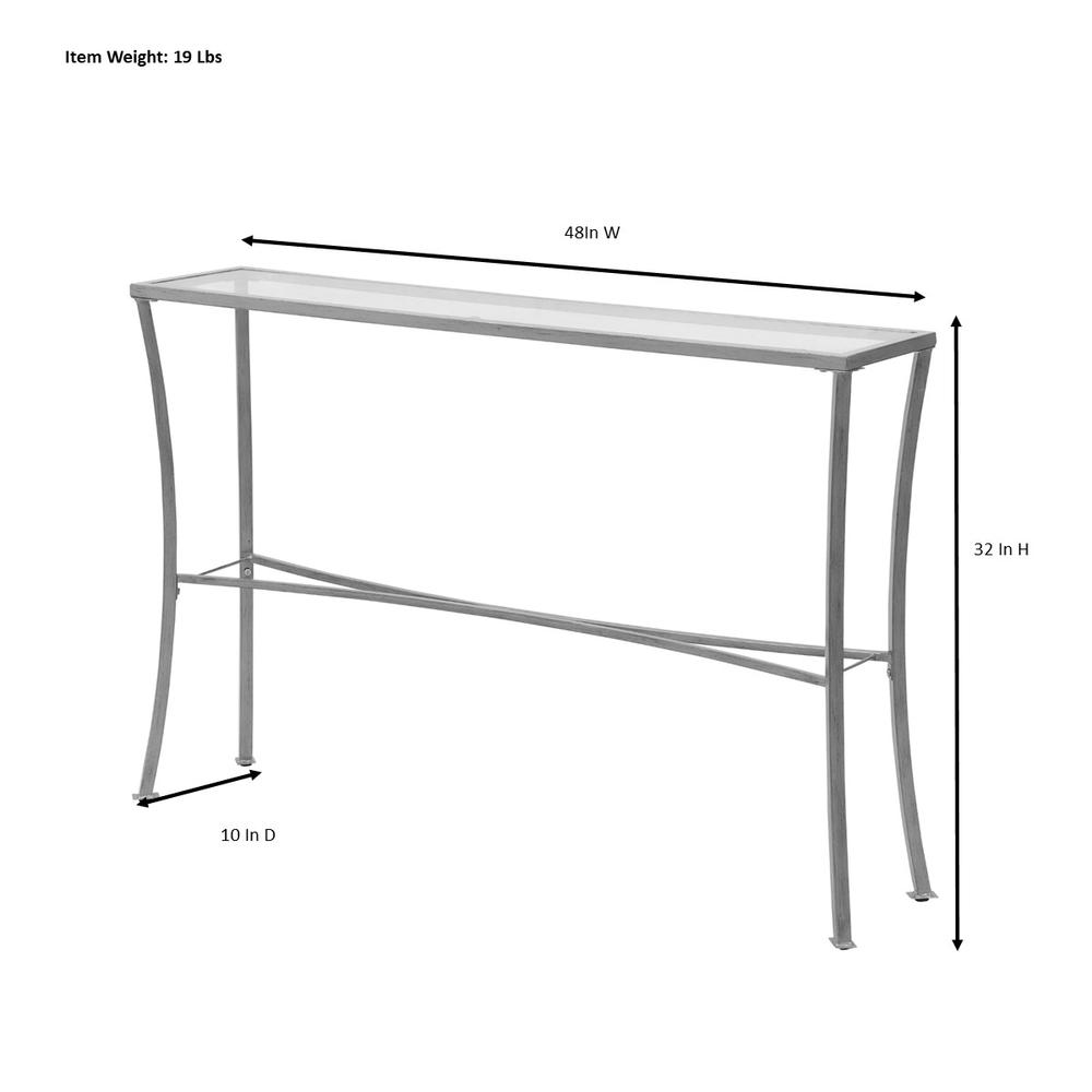 Palin Glass Top Console Table - Antique Gold. Picture 6