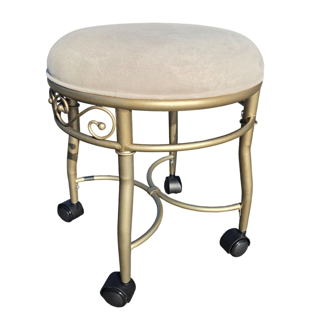 Victorian Vanity Stool - Silver. Picture 7