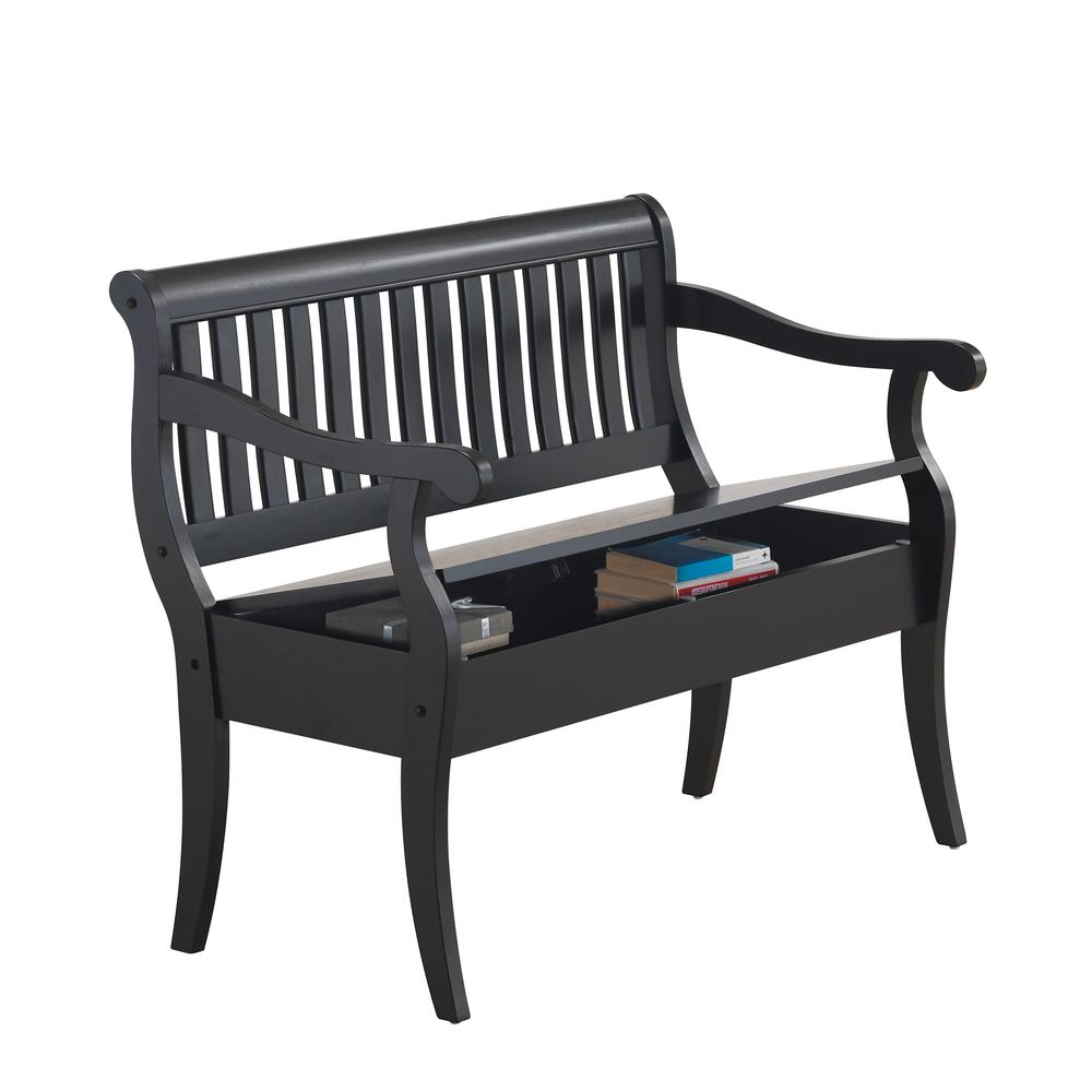 Veranda Storage Bench - Antique Black. Picture 5