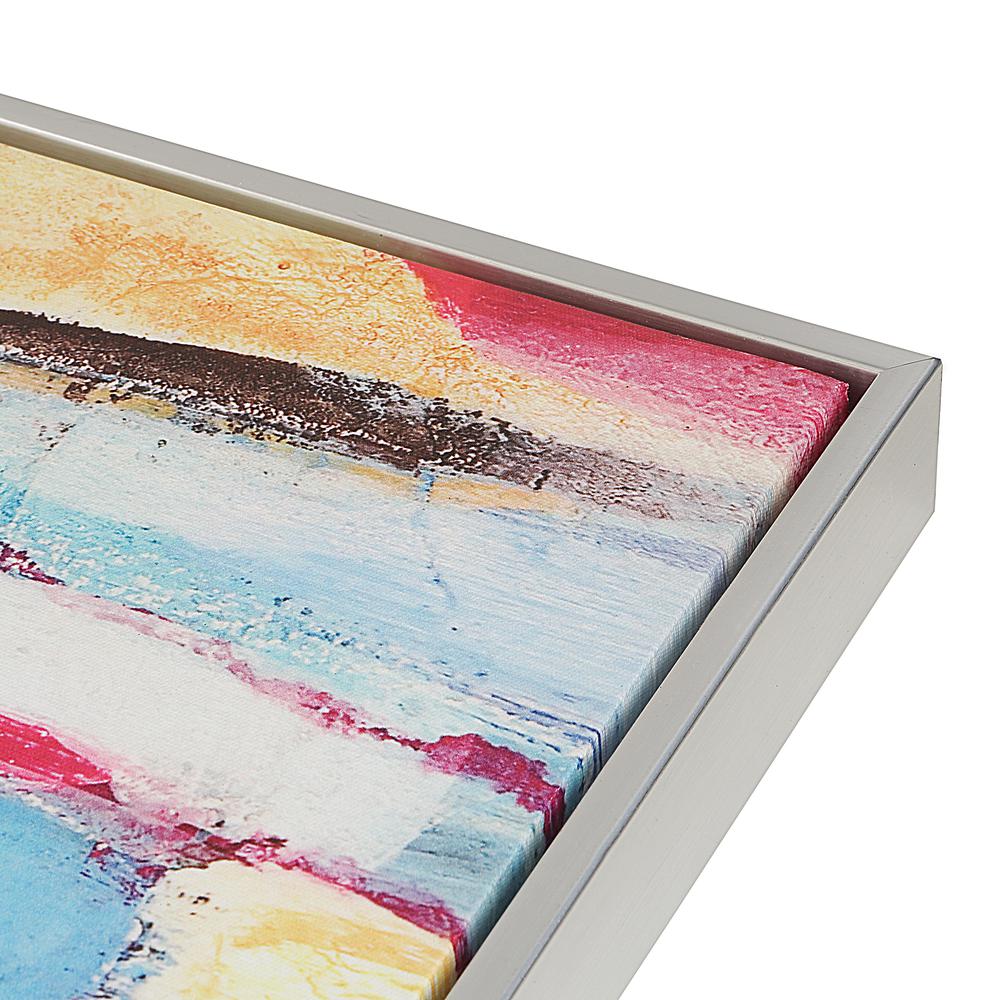 Rainy Forest Abstract Wall Art - Small - Multicolor - Silver Frame. Picture 2