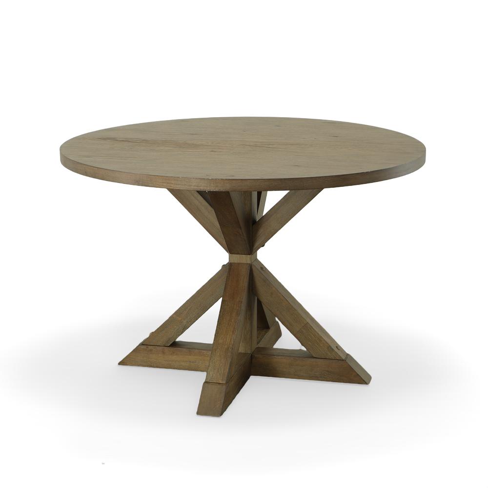 Diana Trestle Base Dining Table - Vintage Walnut. Picture 2