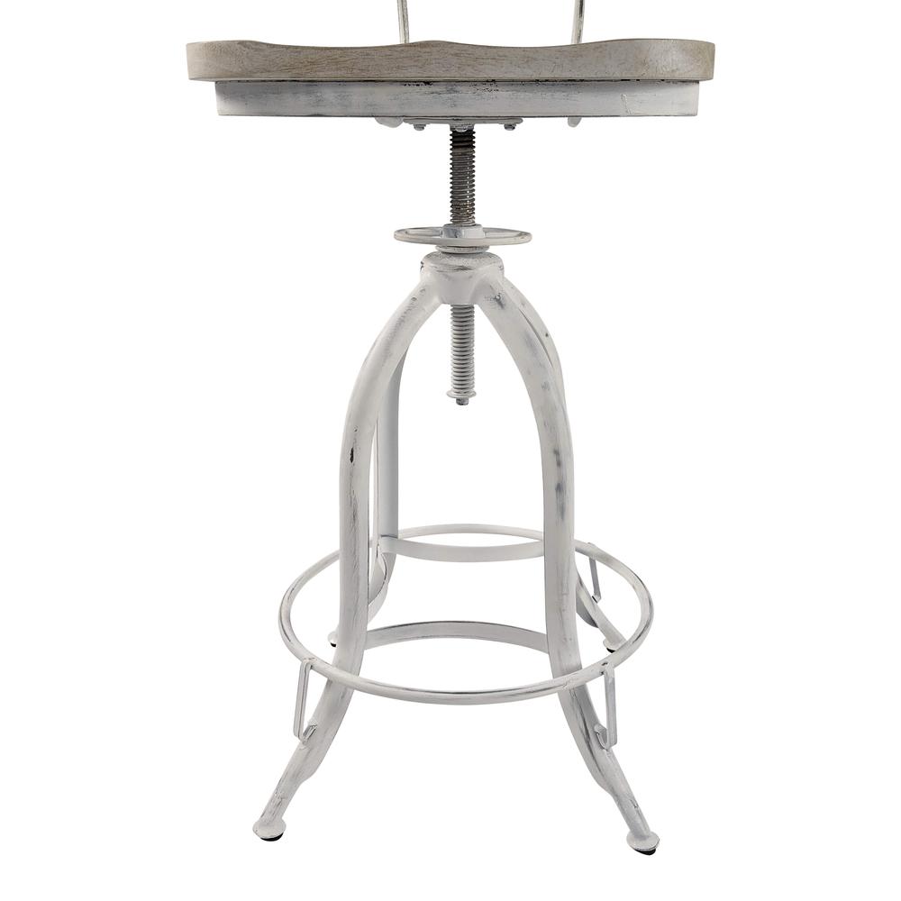 Mason Adjustable Barstool - Whitewash. Picture 6