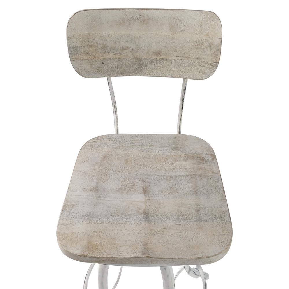 Mason Adjustable Barstool - Whitewash. Picture 4