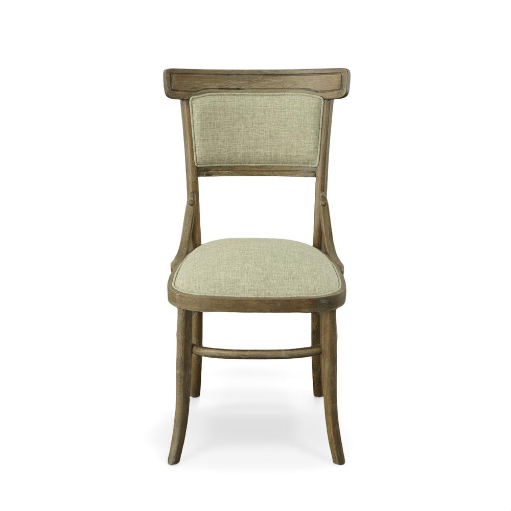 Diana Dining Chair - Set of 2 - Vintage Walnut - Peppered Upholstery. Picture 4
